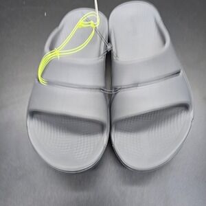 OOFOS Womens OOahh Recovery Performance Slip On Slide Sandals Gray US Size 8 NEW